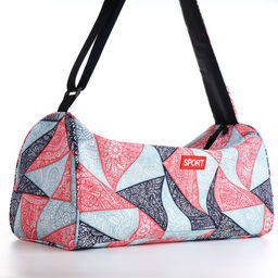 Сумка спортивная на молнии TEXTURA, боковой карман-сетка, регулируемый ремень, средний размер, красная