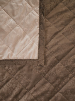 Набор покрывало и чехлы на подушку - Кристалл, цвет коричневый 220x240