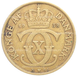 Монета 1 крона 1938 года Дания
