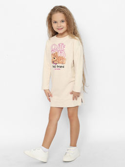 CRB wear/CWKG 63732-13-389 Платье для девочки,бежевый меланж/Ex.Cherubino  фото 2