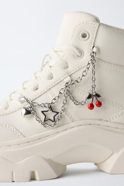 CHUNKY HIGH-TOP SNEAKERS WITH CHARMS - Zara фото 18