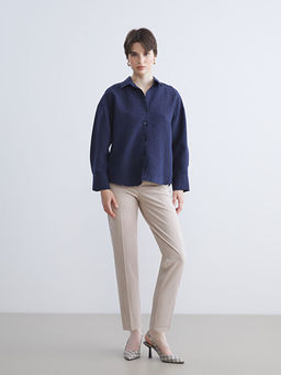 Dar Fit Pileli Kad?n Pantolon