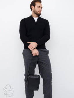 Сумка мужская кожаная 8882-2Z black Zinimsk