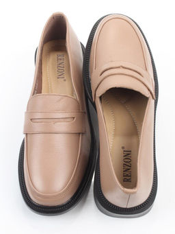 03-DYL123-2 DK. BEIGE Лоферы женские (натуральная кожа)