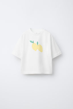 CAMISETA PARCHE TOMATES / Blanco roto