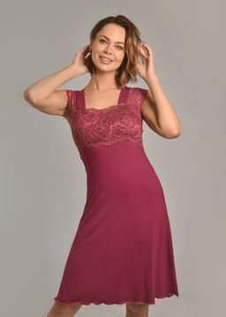 Ночная сорочка МИЛАНА (бордовый / золото №16/27) - Ивановская трикотажная компания фото 3