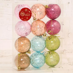 Ёлочные игрушки Дженна прозрачный, шары новогодние, d=6 см, набор 12 шт., МИКС - Зимнее волшебство фото 4