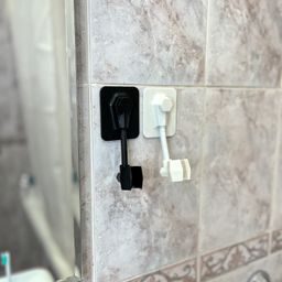 Самоклеящийся держатель для лейки душа на стену (2823) Самоклеящийся держатель для лейки душа на стену черная (2823-2) - Мой органайзер фото 6