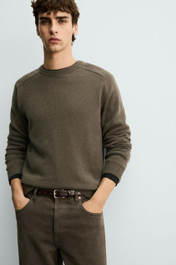 REGULAR FIT WOOL BLEND JUMPER - Zara фото 5
