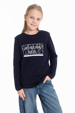 Футболка с длинным рукавом М225027Пв синий