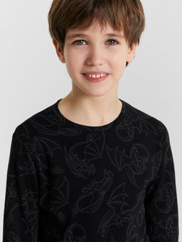 Комплект домашний для мальчиков черный с принтом драконы - Mark formelle фото 7