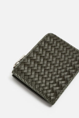 BRAIDED ZIP-UP CARD HOLDER - Zara фото 7