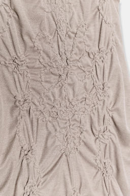 VESTIDO CORTO FRUNCES ENCAJE / Marr?n / Topo - Zara фото 8