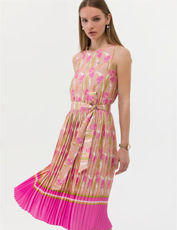 Fu_ya Ku_ak Detayl_ Pileli Midi Elbise - Pierre cardin фото 2