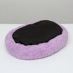 Лежанка для собак и кошек Уют, мягкий мех, 50 х 42 х 11 см, фиолетовая - Пижон фото 5
