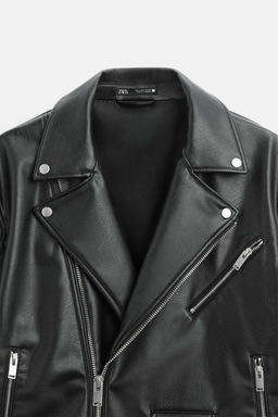 FAUX LEATHER BIKER JACKET - Zara фото 8