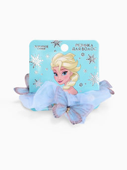 Цена за 2 шт. Резинка для волос «Бабочки» голубая, Холодное сердце