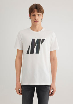 Mavi Pro Reflektor Logo Bask?l? Beyaz Tisort  фото 3