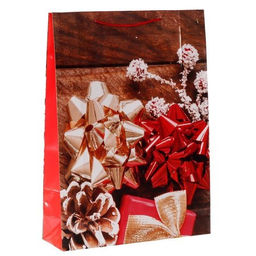 Цена за 12 шт. Пакет подарочный 55x40x13см / 449XL /уп 12/240/Новый год микс - Галеонтрейд фото 5