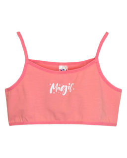 Распродажа -41%! Майка для девочки на бретелях (бразильетка) 21180 коралловый 110 Lets go