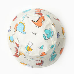 Панама детская KAFTAN «Счастливый динозавр», белая, размер 54