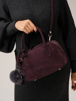 Замшевая сумка Polly DBR 31348 сливовый  фото 8