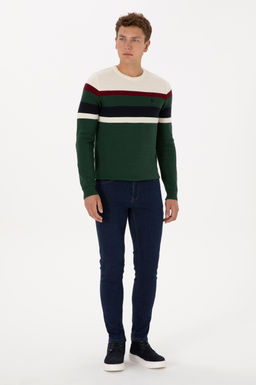 Erkek Koyu Mavi Slim Fit Jean Pantolon