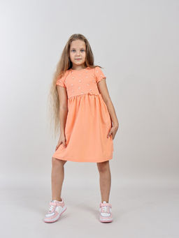 CRB wear / CWKG 63931-47 Платье для девочки,персиковый  фото 2