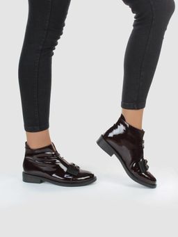 01-CA104-3 WINE Ботинки женские (натуральная кожа, байка) - No name фото 4