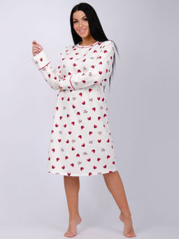 Сорочка Лорейн, футер с начёсом - Малина фото 5