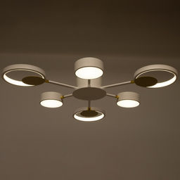 Люстра с ПДУ 2301/6WT LED 120 Вт 3000-6000К белый 75×75×8 см BayerLux