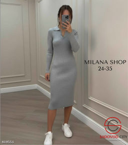 Платье женское поло однотонное