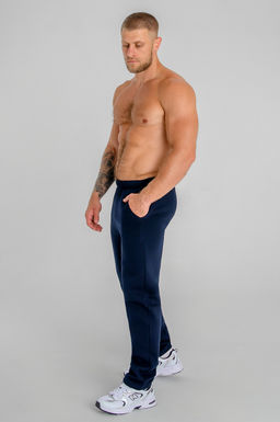 Арт. 62902 Брюки мужские с начесом 48-56 (5 шт) Цвет:темно-синий