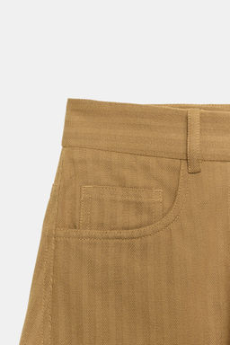 PANTAL?N TAPERED ESPIGA ZW COLLECTION / Camel medio - Zara фото 5