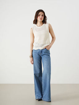 Bisiklet Yaka Ajurlu Kad?n Triko Atlet