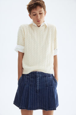 Falda pantal?n tableada en denim - H&m фото 2