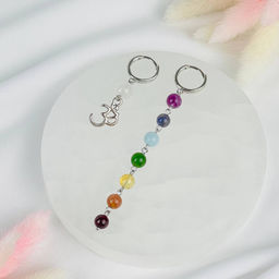 Серьги 7 чакр из Самоцветов