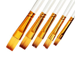 Набор кистей для рисования, синтетика, 5 штук: № 1/8, 3/8, 5/8, 1/2, 1/4, плоские, в блистере, международный размер