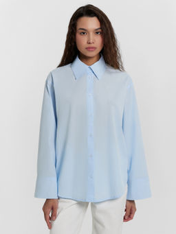 Рубашка женская голубая