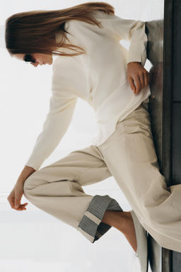 JERSEY PUNTO COMBINADO ASIM?TRICO / Blanco - Zara фото 4