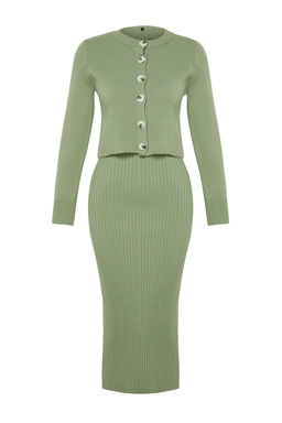 Mint 2li Midi Triko Basic H?rkal? Elbise TWOSS23EL00738