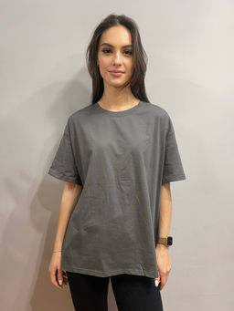 K11023 Футболка OVER SIZE ГРАФИТ