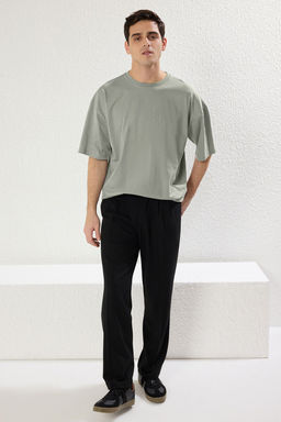 TRENDYOL MAN Lacivert Oversize/Genis Kesim %100 Pamuklu S?rt Bask?l? K?sa Kollu T-Shirt TMNSS23TS00168 - Trendyolmilla фото 2