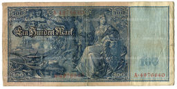 Банкнота 100 марок 1910 года Германия