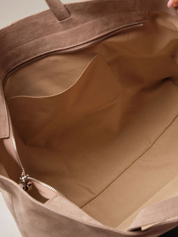 Замшевая сумка шоппер Texas DBR 31390 ваниль  фото 11