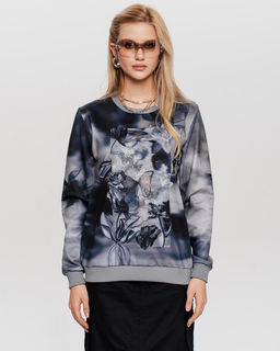 Свитшот с однотонными манжетами SWP194