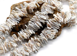 Бусины из жемчуга барокко 35*10мм белый, 41см, 140 бусин Радуга камня