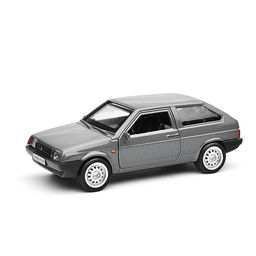 Машина металл LADA-2108 "Спутник" 12 см, (двери, багаж, серый) в коробке