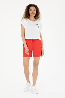 U. S. Polo Assn / Женские красные вязаные шорты