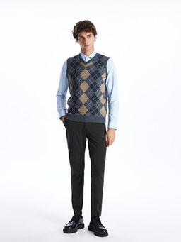 Standart Kal?p V Yaka Erkek Triko S?veter